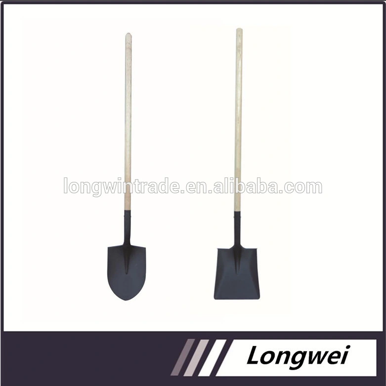 Good Quality Agricultural Carbon Steel Construction Shovel Wooden Handle Shovel