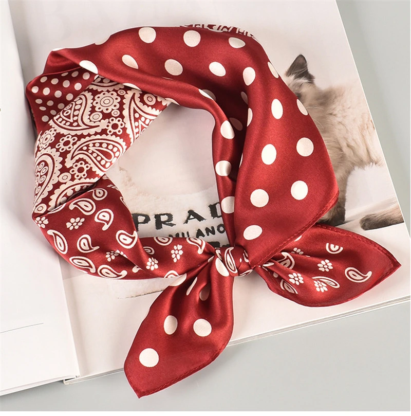 100% Silk Multifunctional Fashion Polka DOT Printed Women's Scarf