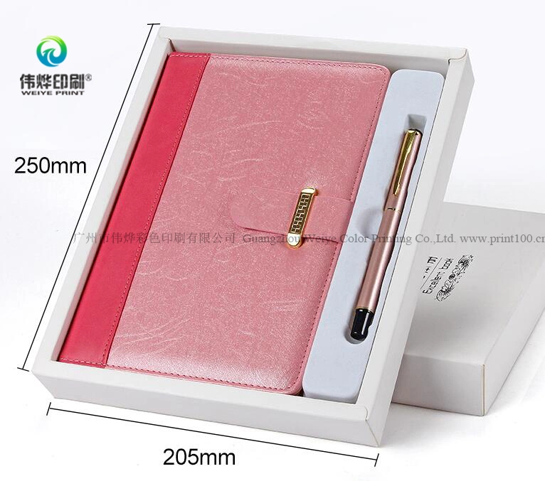 Anniversary Business Notebook Promotion Gift Set with Pen and USB