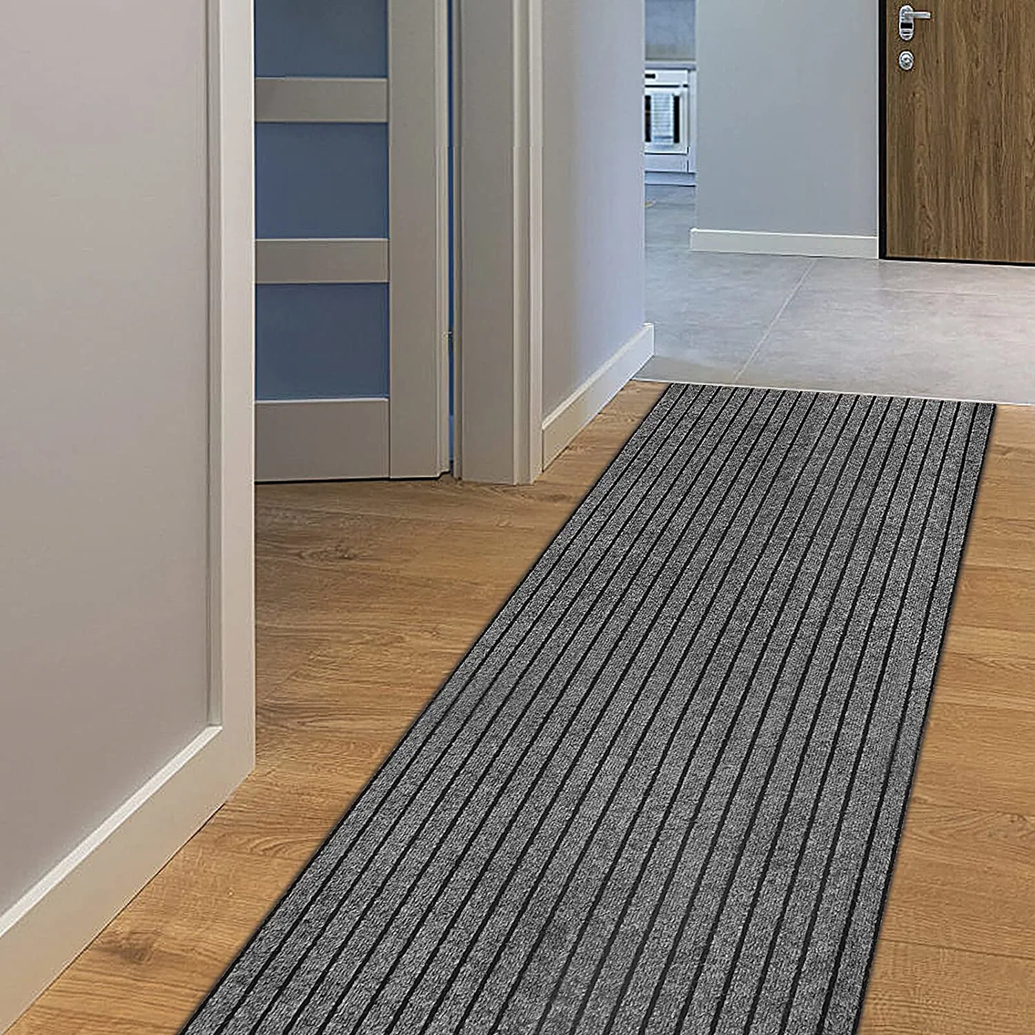 Heavy Duty Ribbed Front Door Mat Wear Resistant Floor Carpet