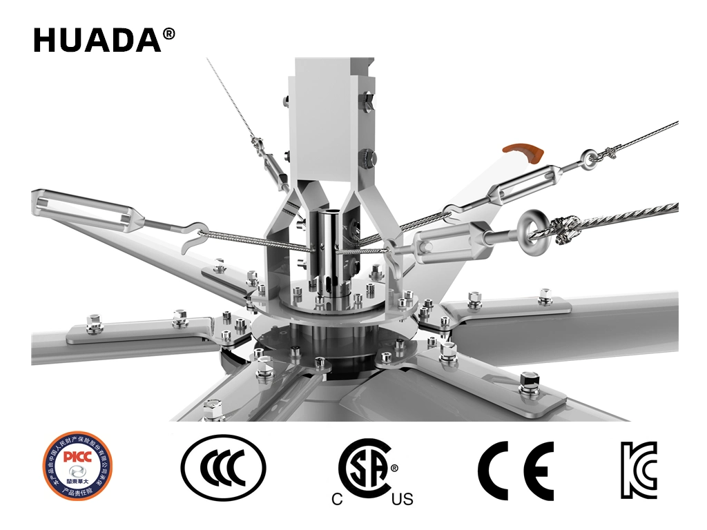 Hvls Grands Ventilateurs de Plafond Industriels avec Moteur à Aimant Permanent sans Engrenage