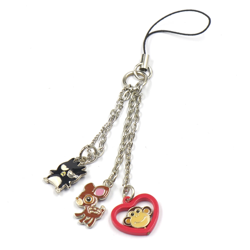 Factory Custom Made Enamel Metal Mobile Accessory Manufacturer Customized Iron Decoration Ornament Bespoke Wholesale/Supplier Fashion Cute Alloy Cell Phone Strap Charms