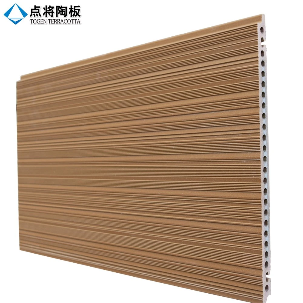 Decorative 3D Inkjet Printing Wood Grain Terracotta Panel for Rainscreen Cladding