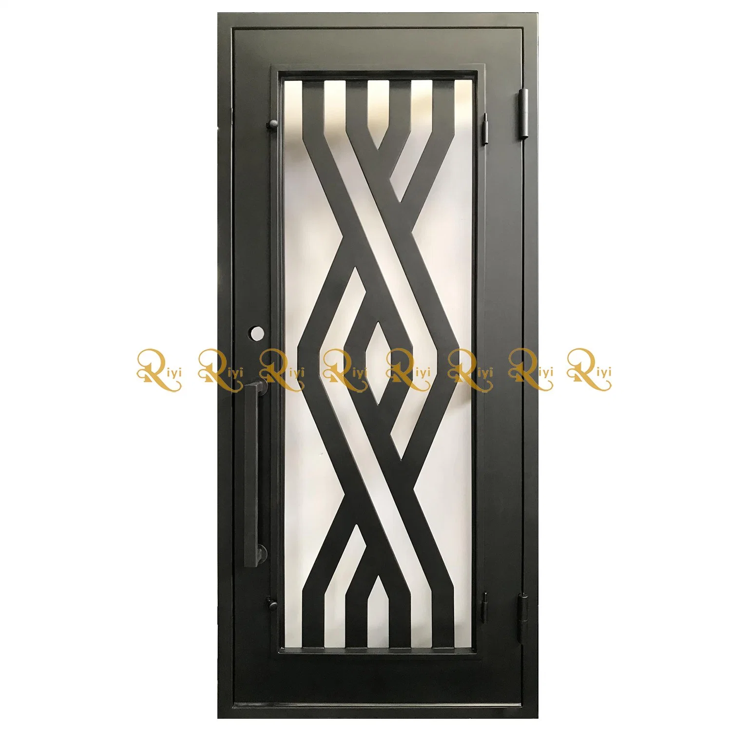 Decorative Interior Vine Cellar Door, Single Eyebrow Forged Iron Door