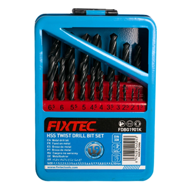 Fixtec 25PCS 118&deg; General Angle HSS 4241 DIN338 Drill Bits Set Combination