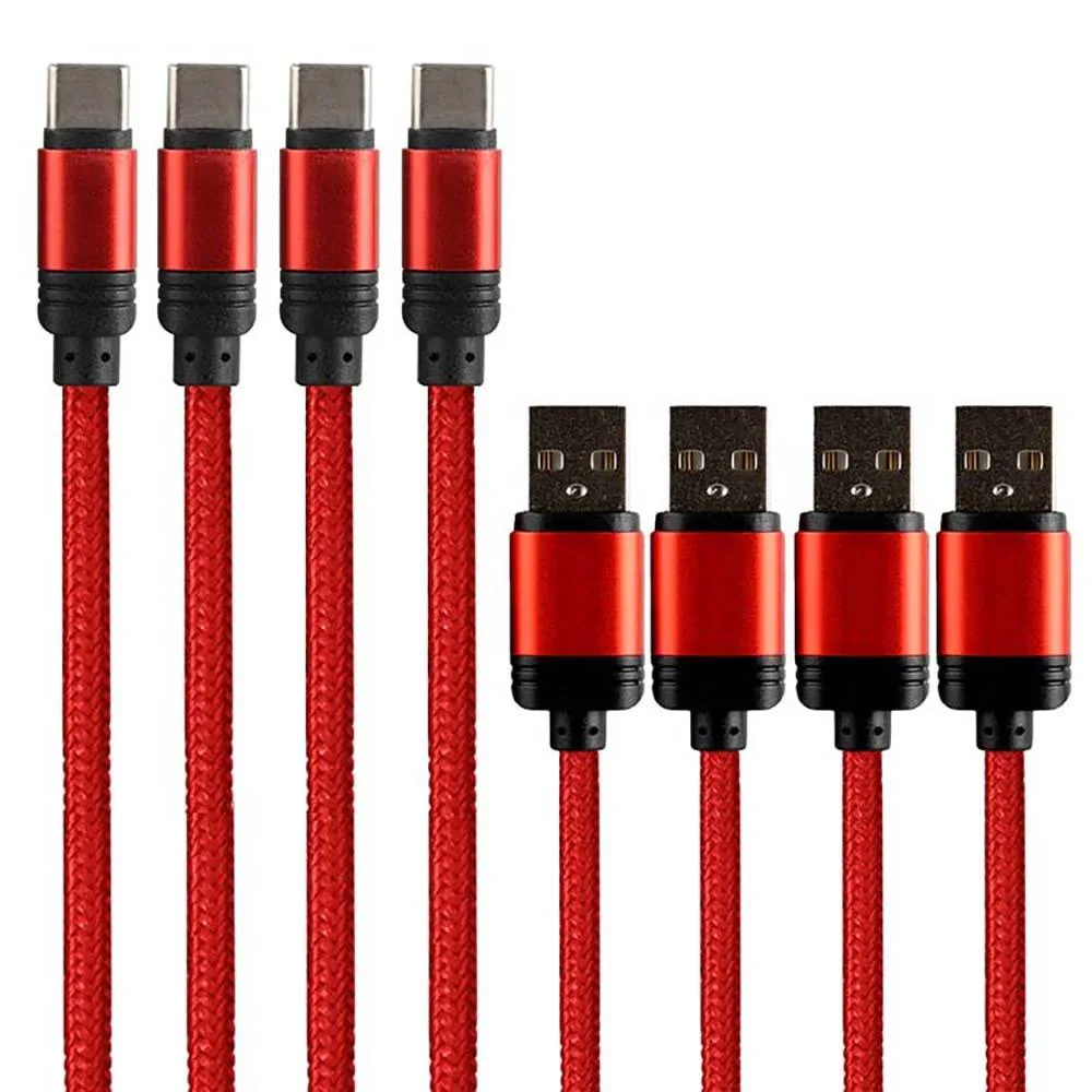 Nylon Braided Aluminum Alloy USB Cable Mobile Phone