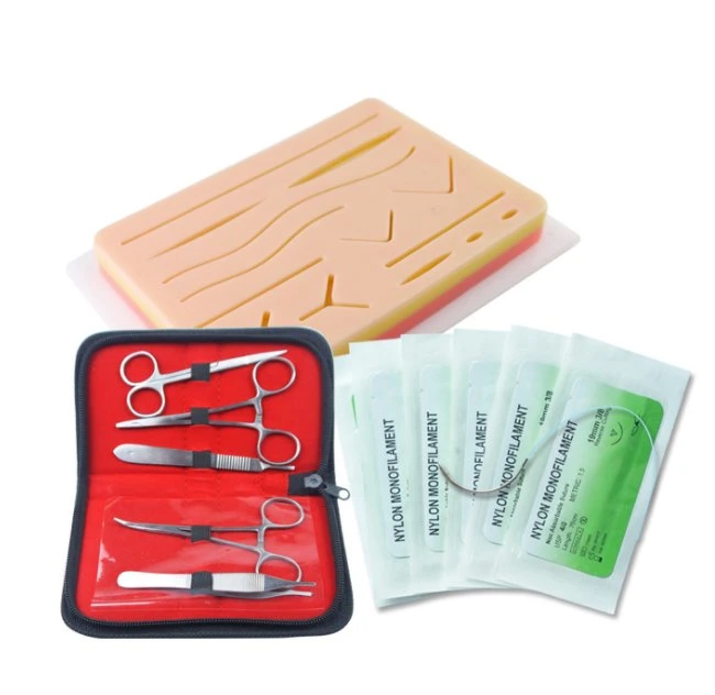 Kit de formation portable sutures Kit de pratique chirurgicale fournitures médicales Trousse de pratique de suture