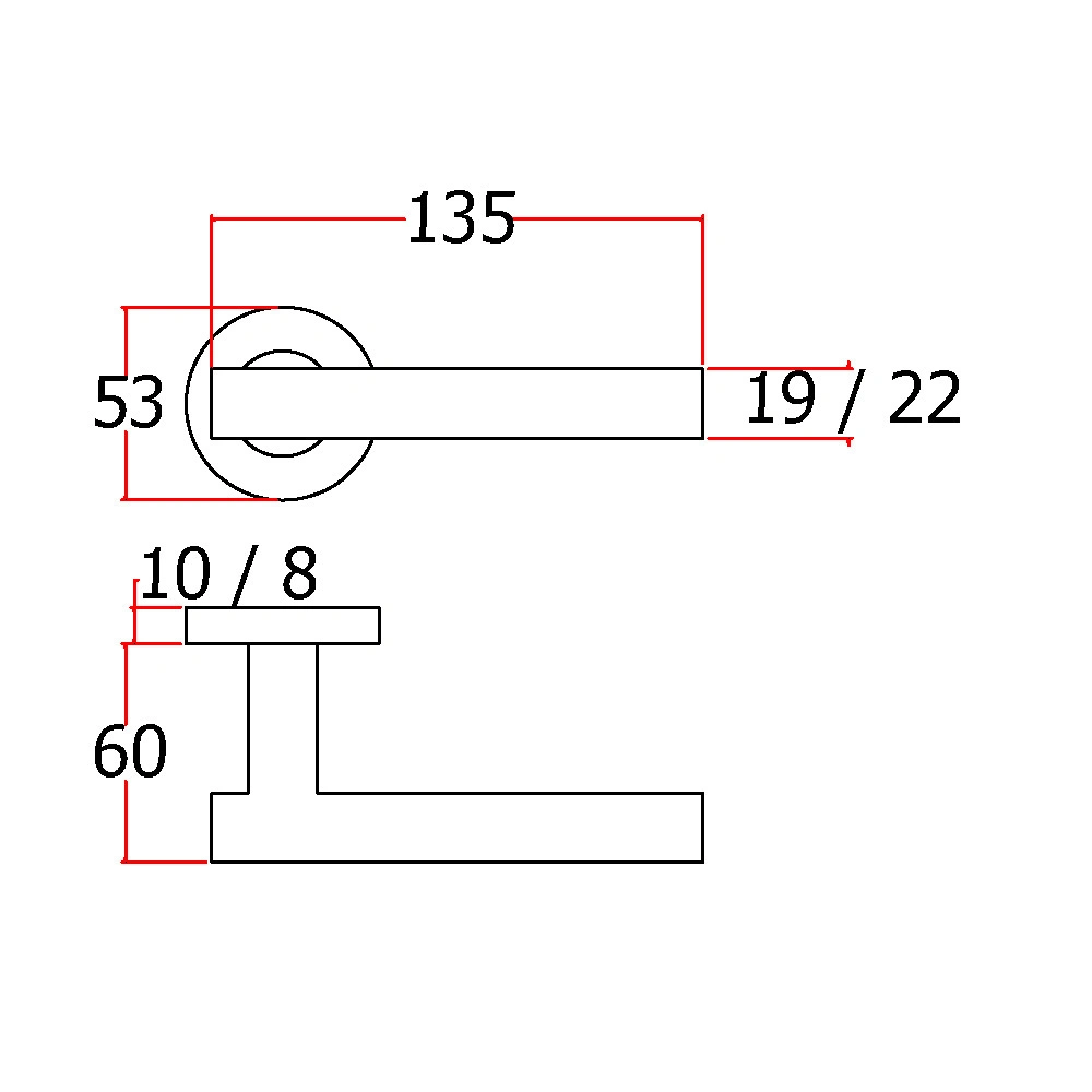 Door and Window Hardware Accessories Door Pull Handles Zinc Alloy Stainless Steel Internal Door Lever Handle