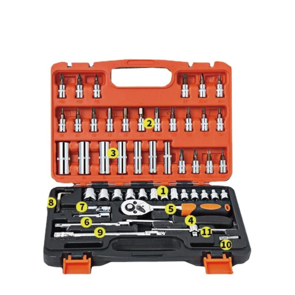 53 Kit de réparation de la boîte à outils pour voiture et moto PCS Ci25219