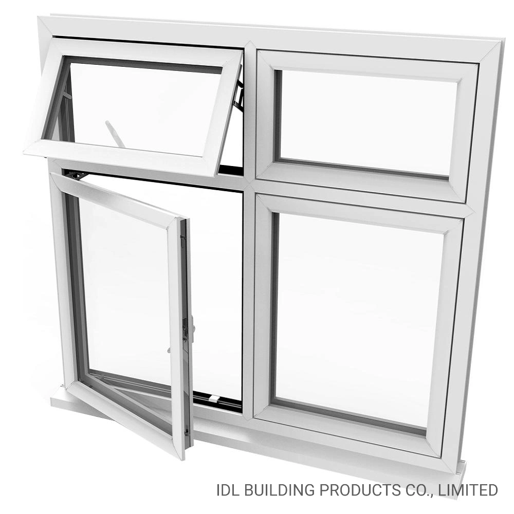 2021 heißer Verkäufer Kippen und Drehen Hurrikan Impact Window PVC Türen PVC / UPVC Fenster mit Bildschirm Netz für Haus/Wohnung