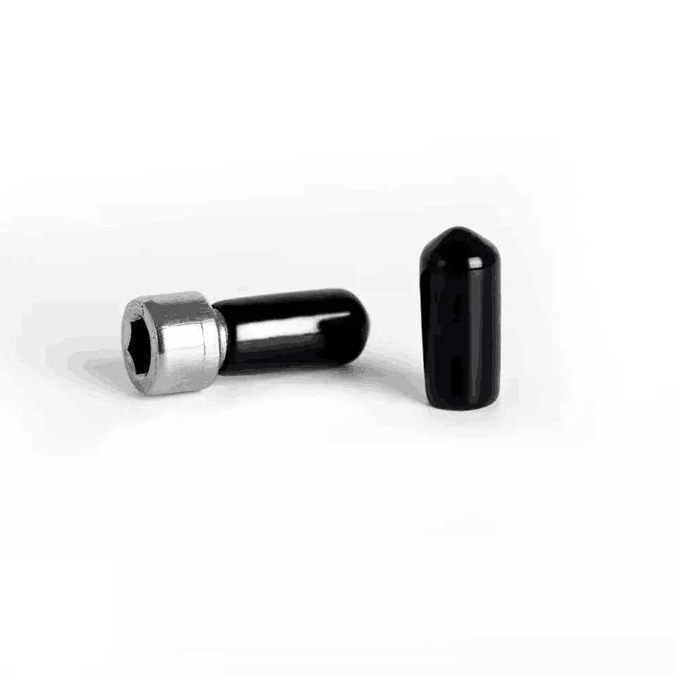 7/8'' Stainless Steel Pipe Threaded Cover, Tube Used Black Plastic Protective End Caps