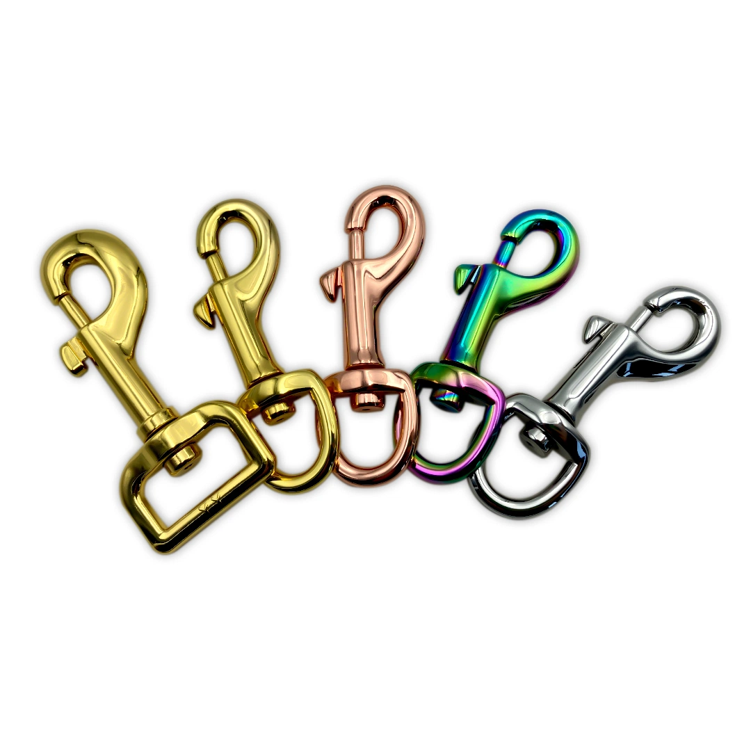 Zinc Alloy Dog Leash Hook with Double Eyes Carabiner