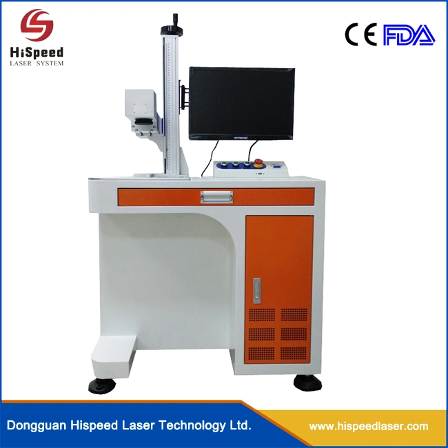 HISpeed Desktop Fiber Marking Machine for Metal Hardware Parts (أجهزة سطح المكتب من ألياف الحيز CE FDA