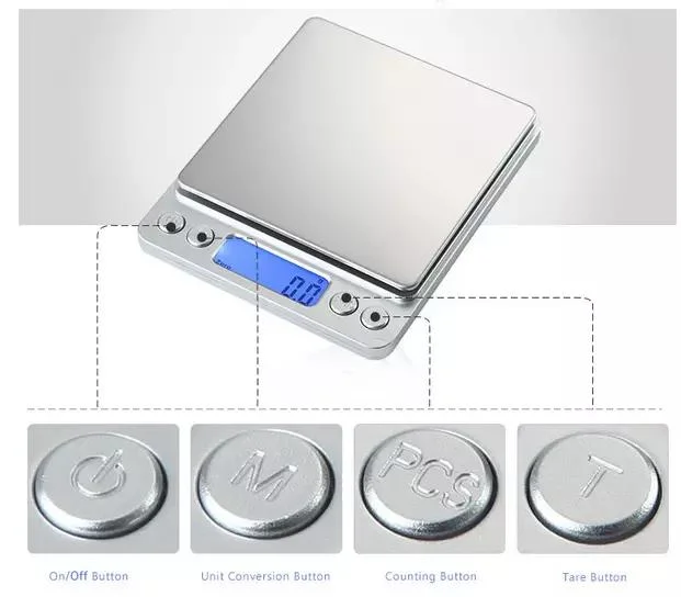 3kg Digital Kitchen Food Jewelry Weighing Scale with 0.1g 0.01g Accuracy