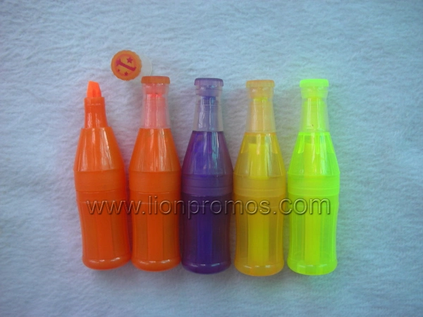 Beverage Drive Promotional Gift Bottle Shape Highlighter