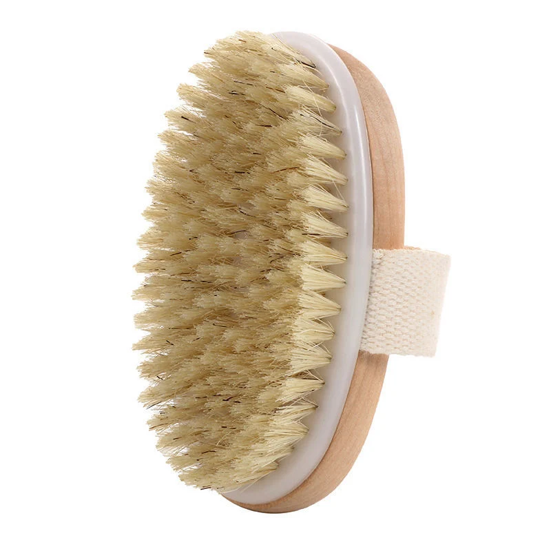 Eco-Friendly Wooden Back Bathing Brush Long Handle Microfiber Shower Body Cleaning Smooth Bath Brush