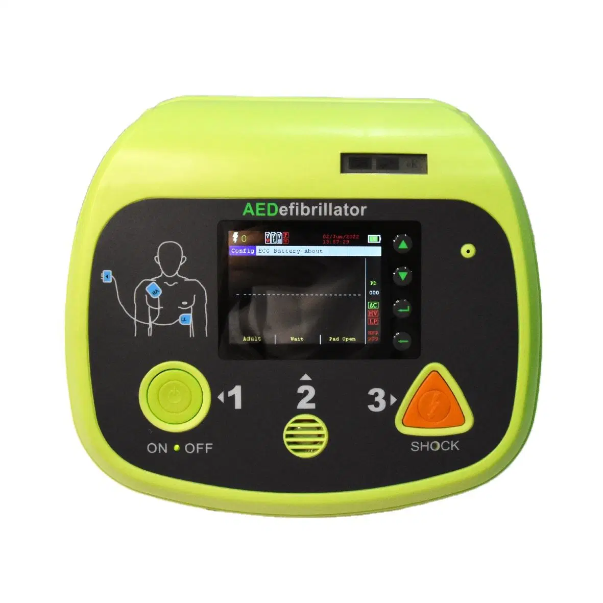 in-C025p Portable Color LCD Cardiac Monitor Screen Cardiac Monitor Aed Defibrillator