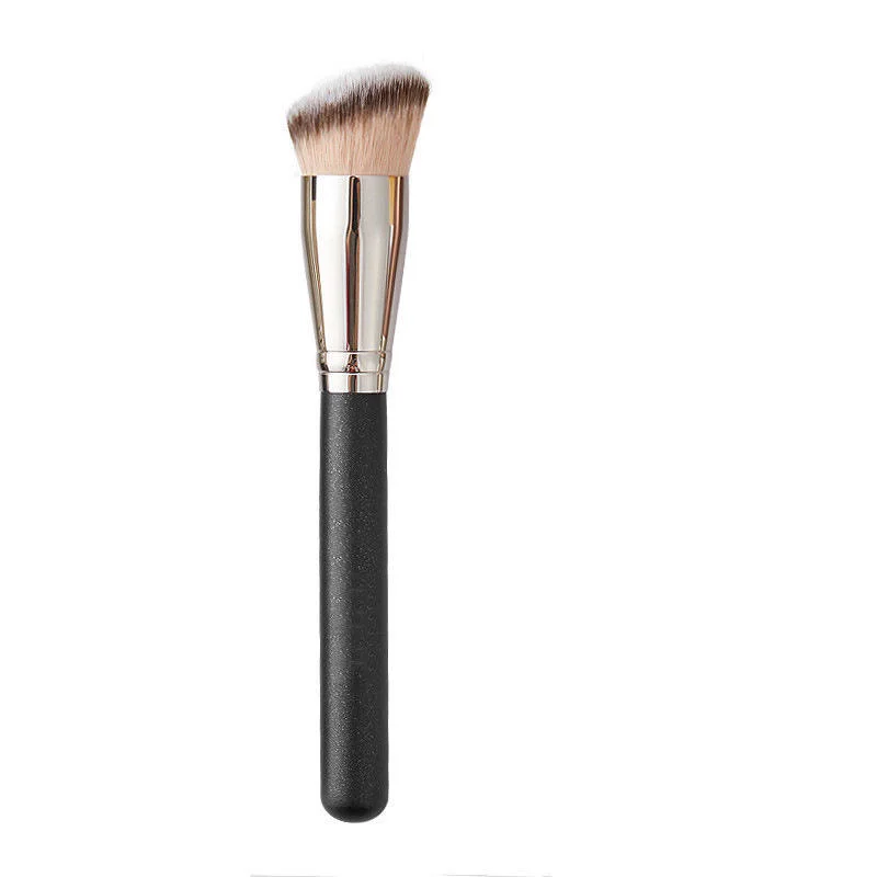 Escova de rosto logotipo personalizado Madeira preta alta qualidade Single Escova para maquiagem