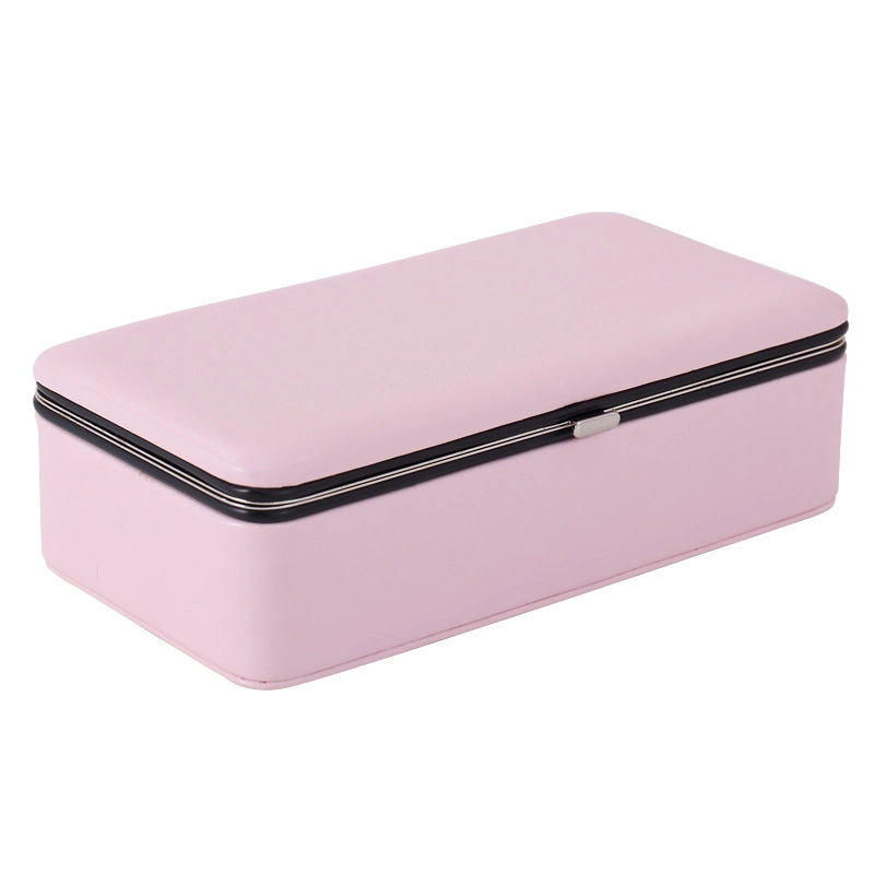 Mouth Clip Design PU Multifunctional Earring Storage Box Ring Jewelry Collection Box