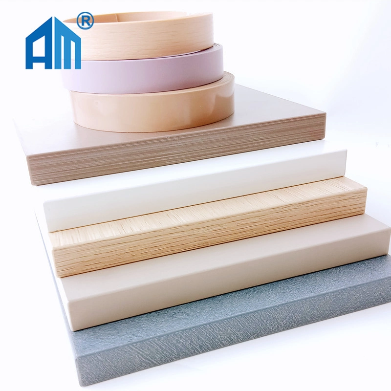 Latest Wide Solid Color Decorative Wood Veneer PVC Edge Banding Tapes Doors Self-Adhesive