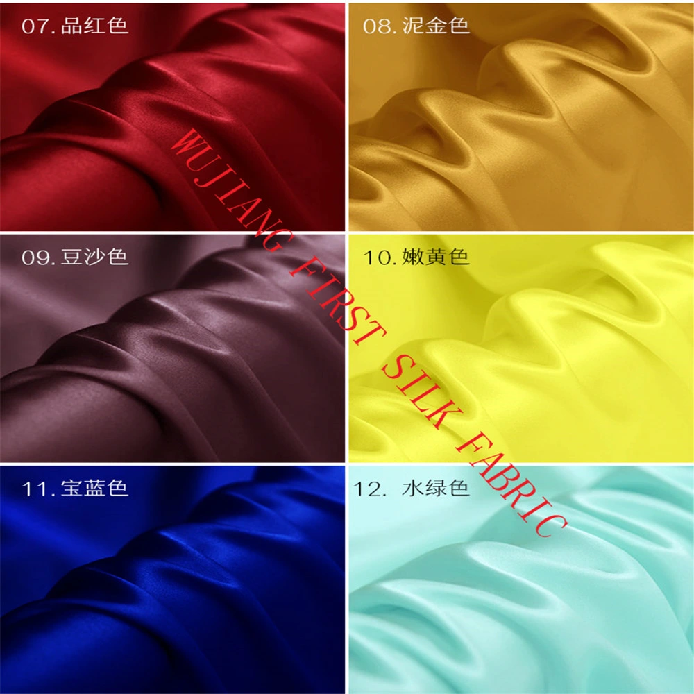 Top Grade 6A Quality Ready Stock 90 Colors Fast Delivery 100%Silk Mulberry Charmeuse Silk Satin Fabric