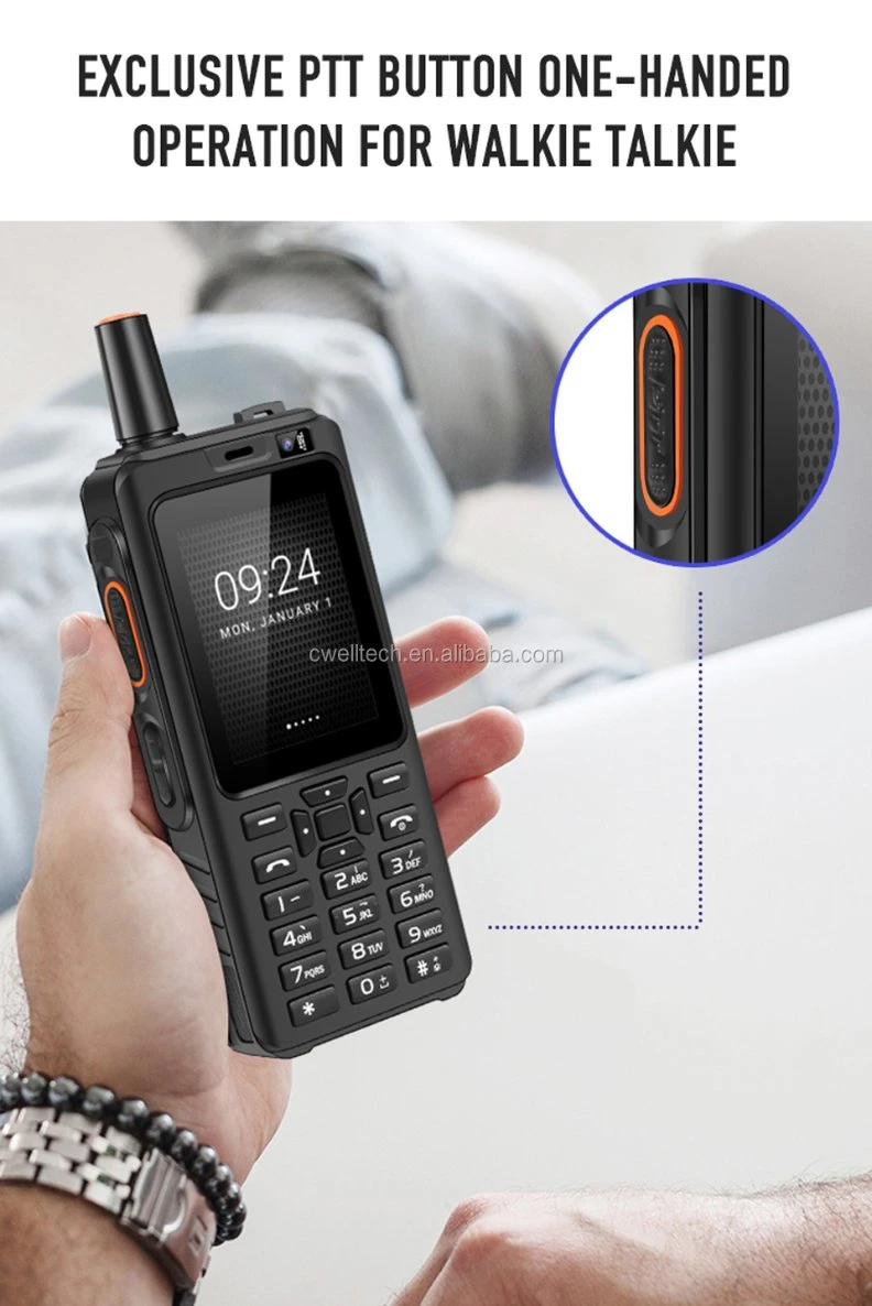 Uniwa F40 2,4 Zoll FDD/TDD-LTE 4G Android IP68 Wasserdicht Zello Poc Radio Walkie Talkie Mobiltelefon