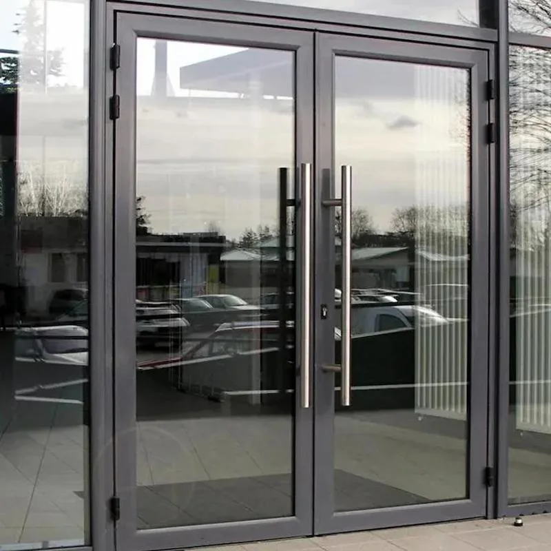 Aluminum Exterior Double Glass French Entry Door Swing Casement Door