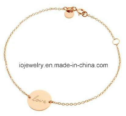 Comercio al por mayor Joyas de plata esterlina 925 I Love You encanto el colgante chapado en oro.