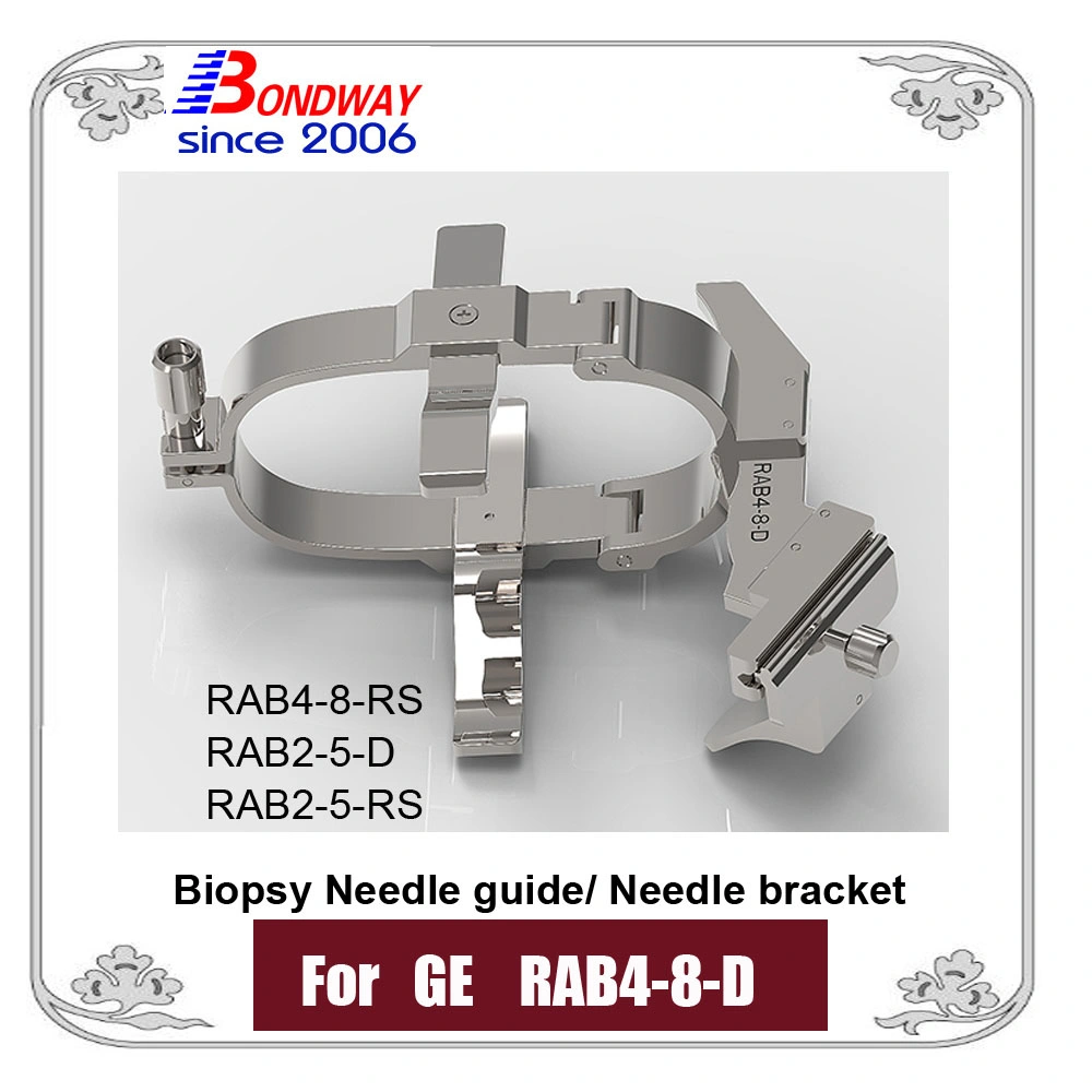 دليل الإبر الخزعة قوس الإبر القابل لإعادة الاستخدام لجنرال إلكتريك للرعاية الصحية ثلاثية الأبعاد 3D Volume مسبار الموجات فوق الصوتية Rab4-8-D، Rab4-8-RS Rab2-5-D، الموجات فوق الصوتية التداخلية