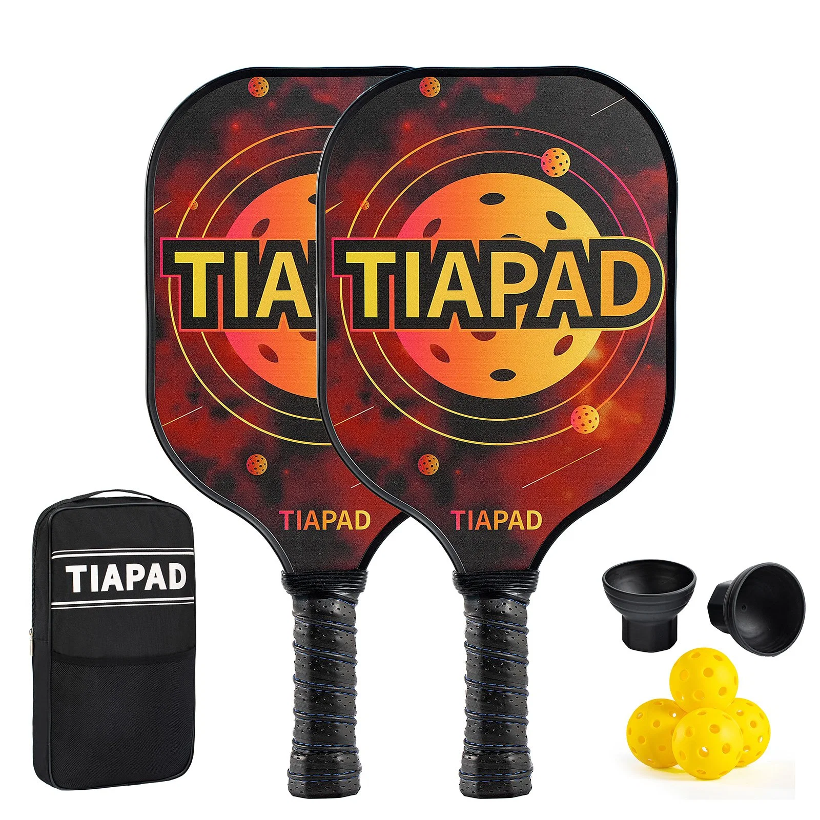 Tiapad Honeycomb Core Pickleball Paddle Set Carbon Fiber Pickle Ball Paddles