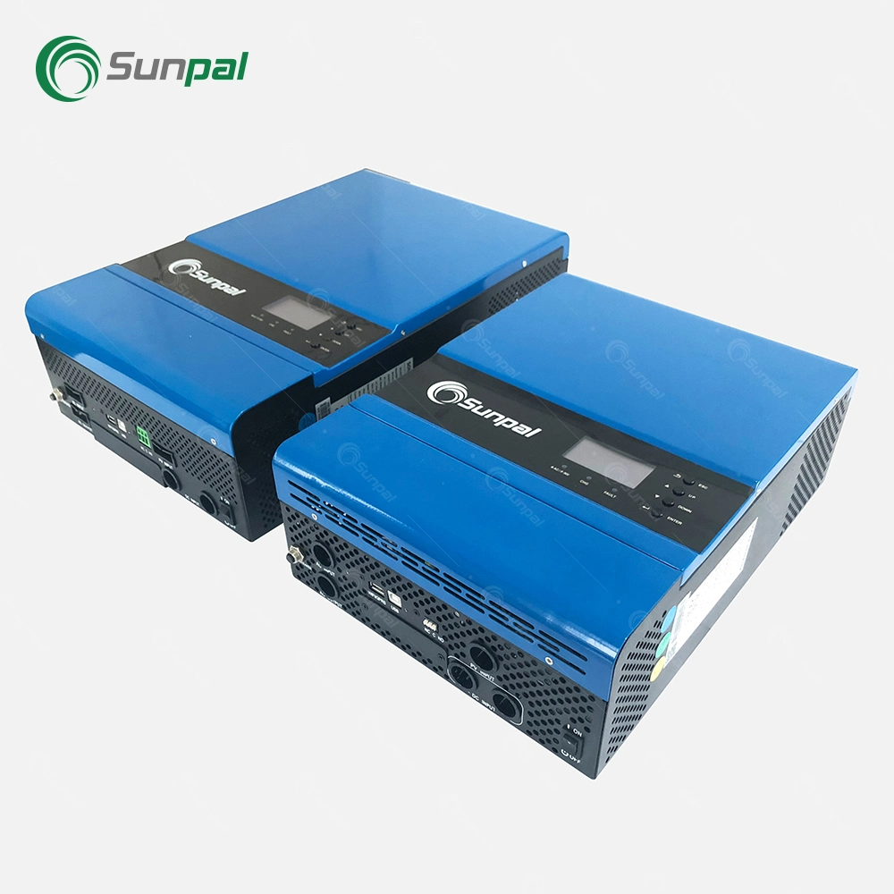 Sunpal 24V 48V de onda senoidal pura inversor y el controlador de batería de 3.5kw 5.5kw fuera de la Red del Sistema Solar