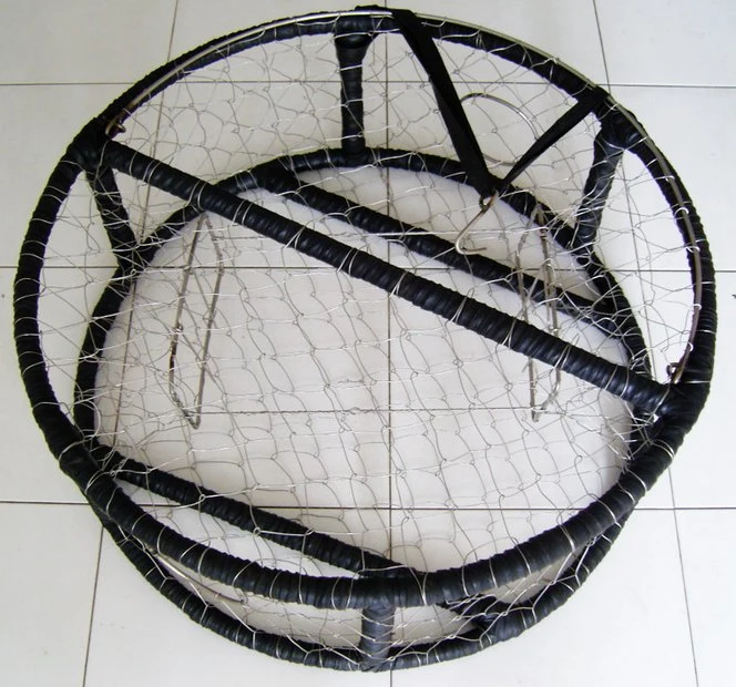 Steel Frame with Rubber Wrapped Crab Traps for Fishing Tackles