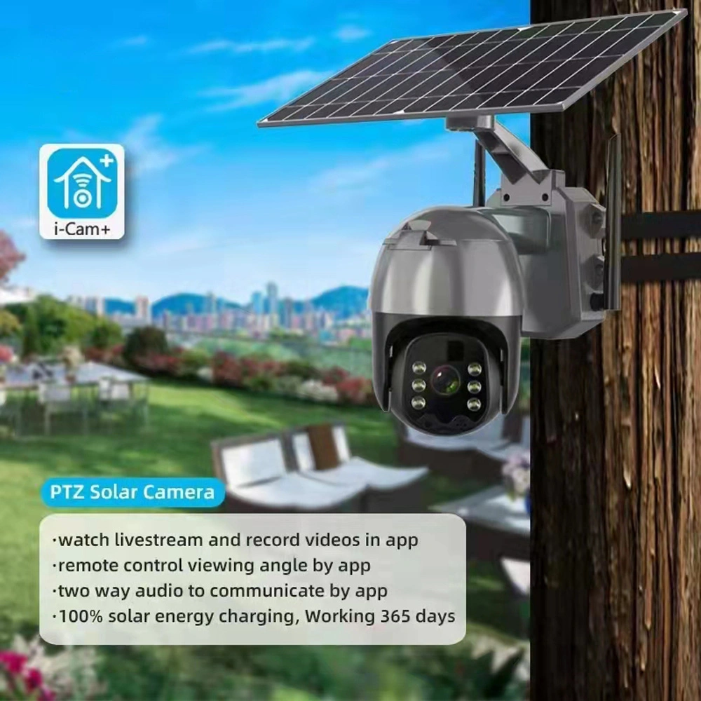 2MP Night Vision IR Two Way Audio CCTV Network Solar WiFi 4G PTZ Camera