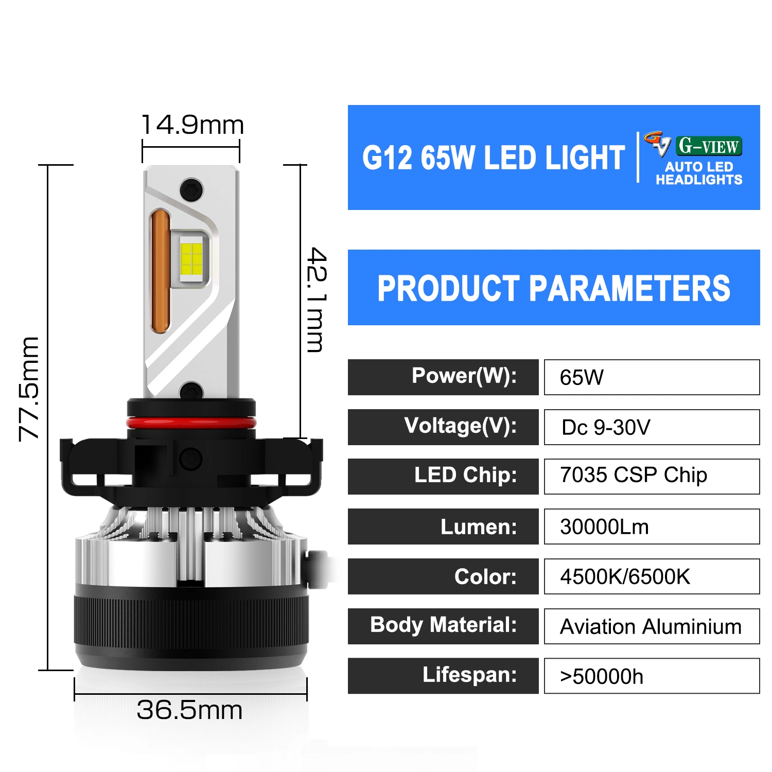 Ver G-G12W de alta calidad a bajo precio de venta Director de la fábrica 130 W 30.000lm 6000K LED de luz de cruce de alta/baja