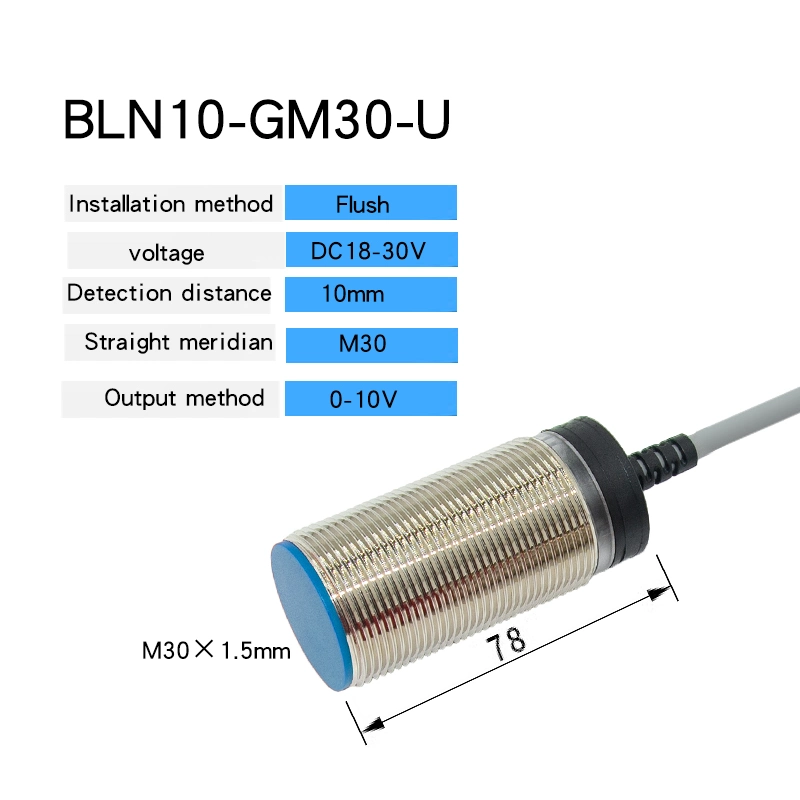 M30 10mm Detektionsabstand analoger Ausgang induktiver Näherungssensor