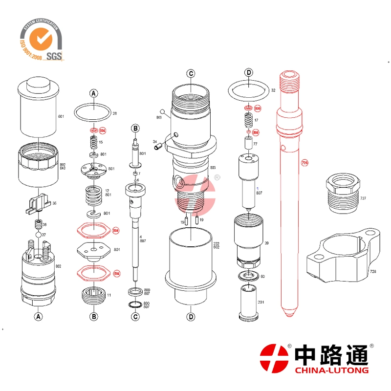 Cummins de Refacción de los Inyectores Diesel Bosch Common Rail Euo OEM Bosch 0445120123 3 - 0 445 120 123 Crin1-14/16