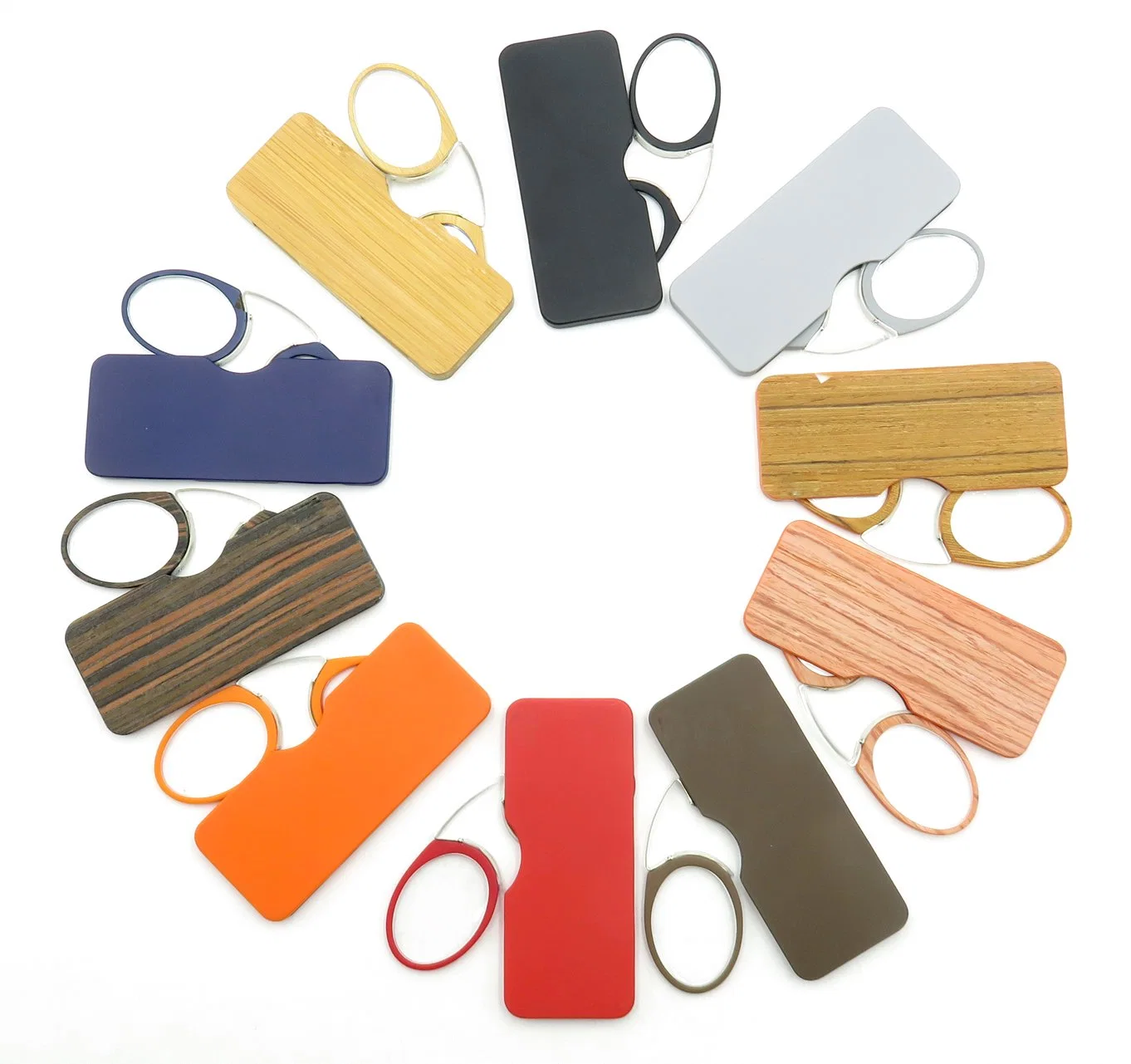 Eyewear Case Metal Core Clip Nose Reading Glasses Display with Case