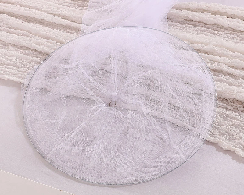 Moskitonetz Double for Bed White Color with 60cm Circle Net