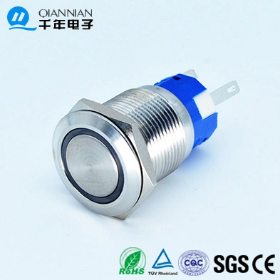 16mm Push Button Switch Auto Connector Plug with Wire