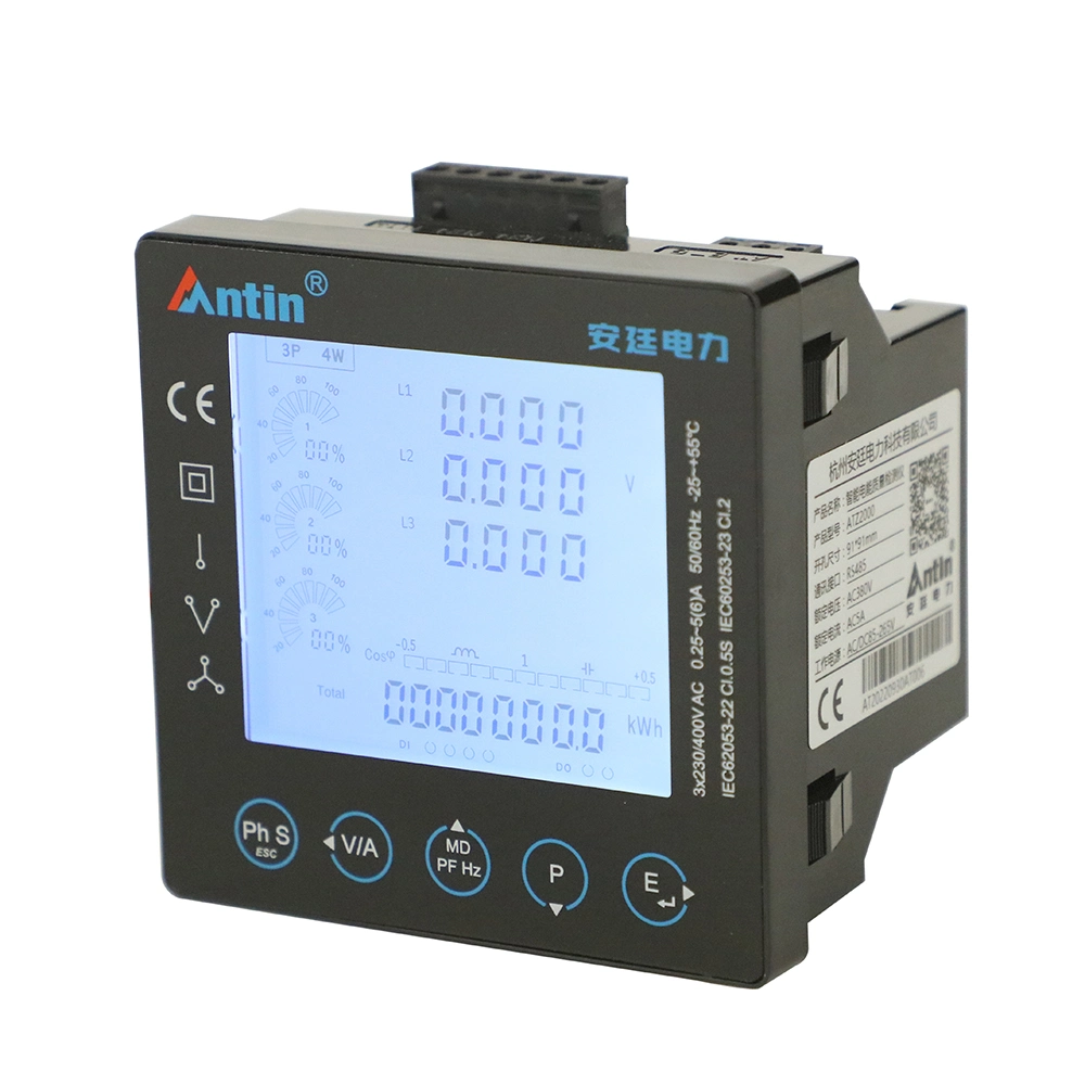 Atz2000 Power Quality Analyzer, Digital Panel Meter, Multifunction Power Meter, 96*96 Digital Power Analyser