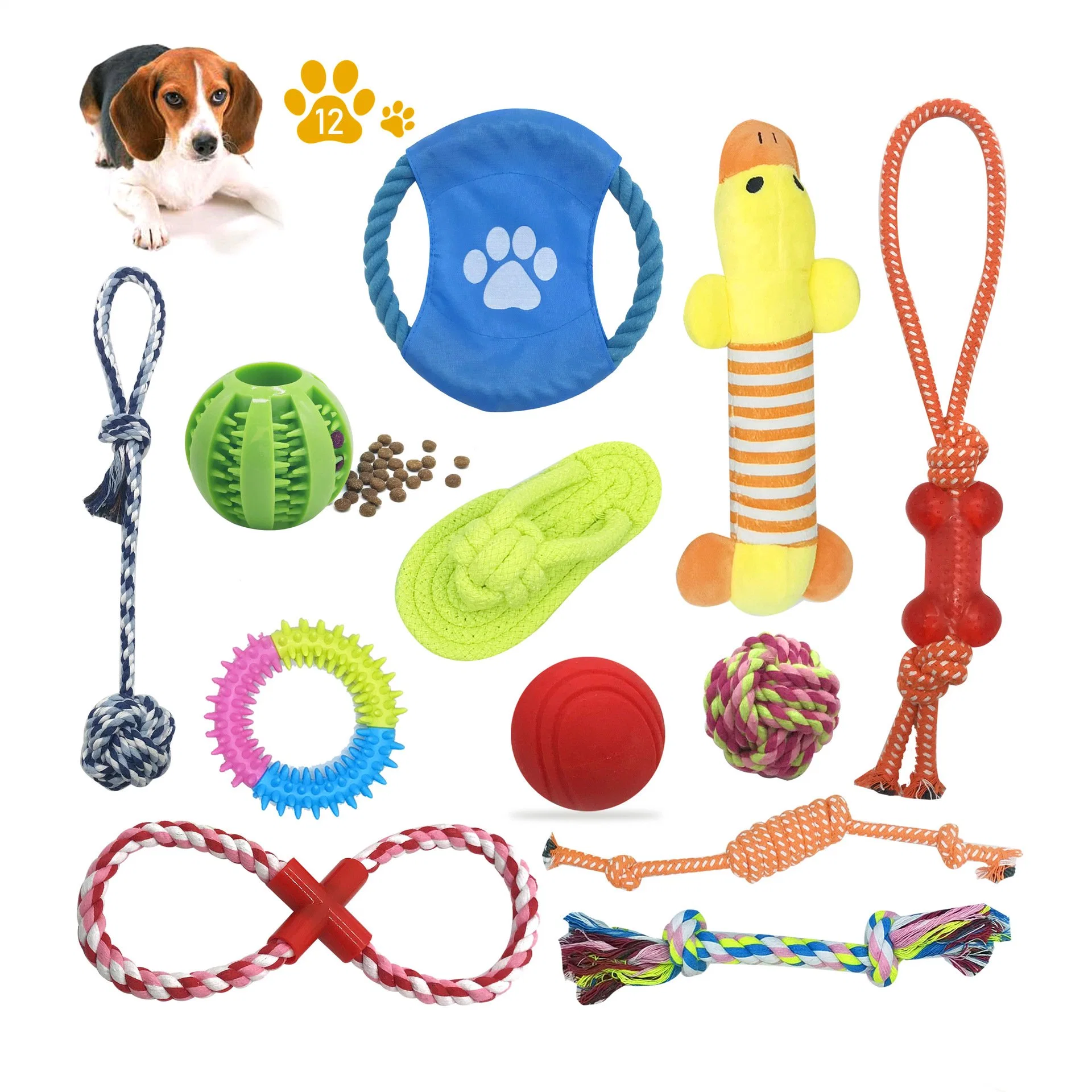 Factory Direct Cheap Durable Cotton Rope Dog Toys 10 Pack Gift Set Free Assortment Pet Chew Dog Toy