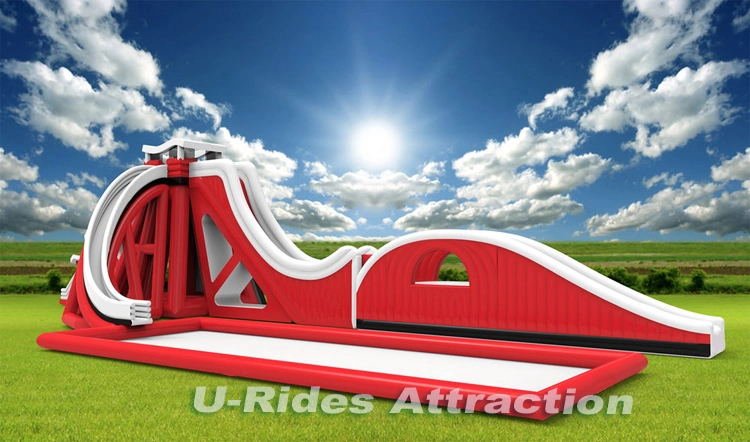 Commercial outdoor Drop Kick Large Slide Inflatable blow up water slide For Amusement Park