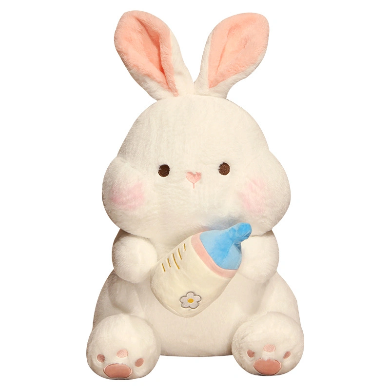 Premium Soft Rabbit Plush with Milk Bottle Pillow Stuffed Toys