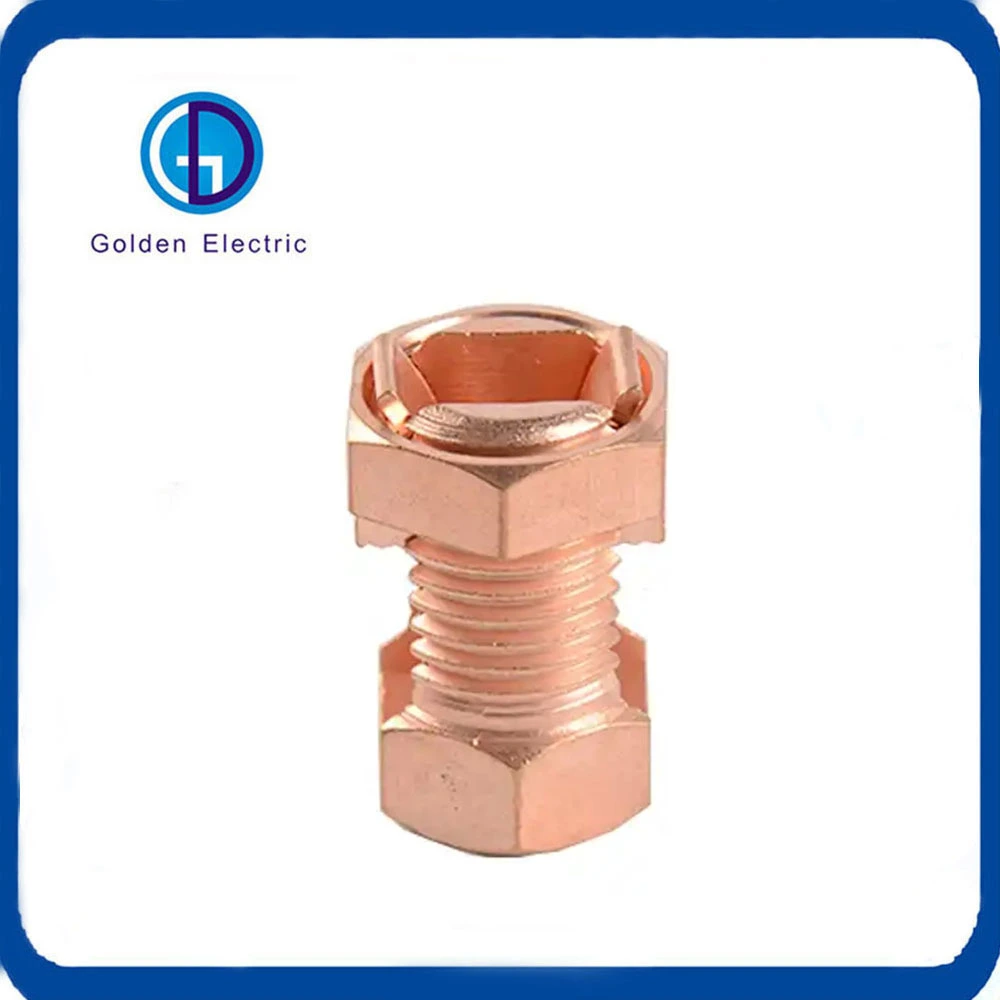 16mm2 ~ 240mm2 Brass Split Bolt Type Wire Cable Connector Line Tap Clamp for Earthing Connecting