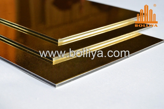 Silber Gold Golden Mirror Pinsel Gebürstet Haarlinie Composite Aluminium