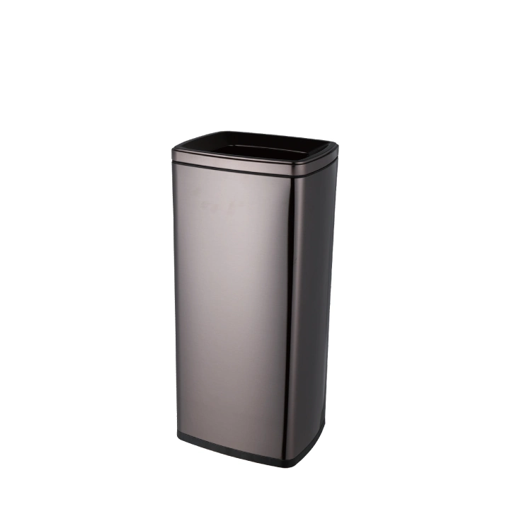 Hotel Waste Bin Brushed Stainless Steel Trash Can