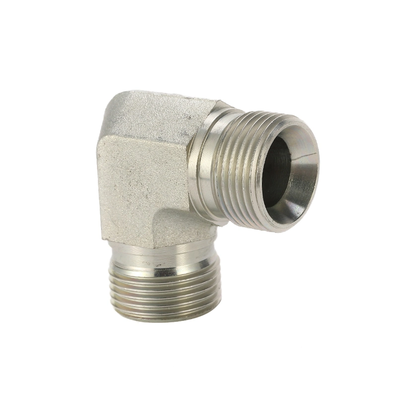 3 Ways Hydraulic Adapter Carbon Steel Hose Fittings Metric Thread 24 Degree