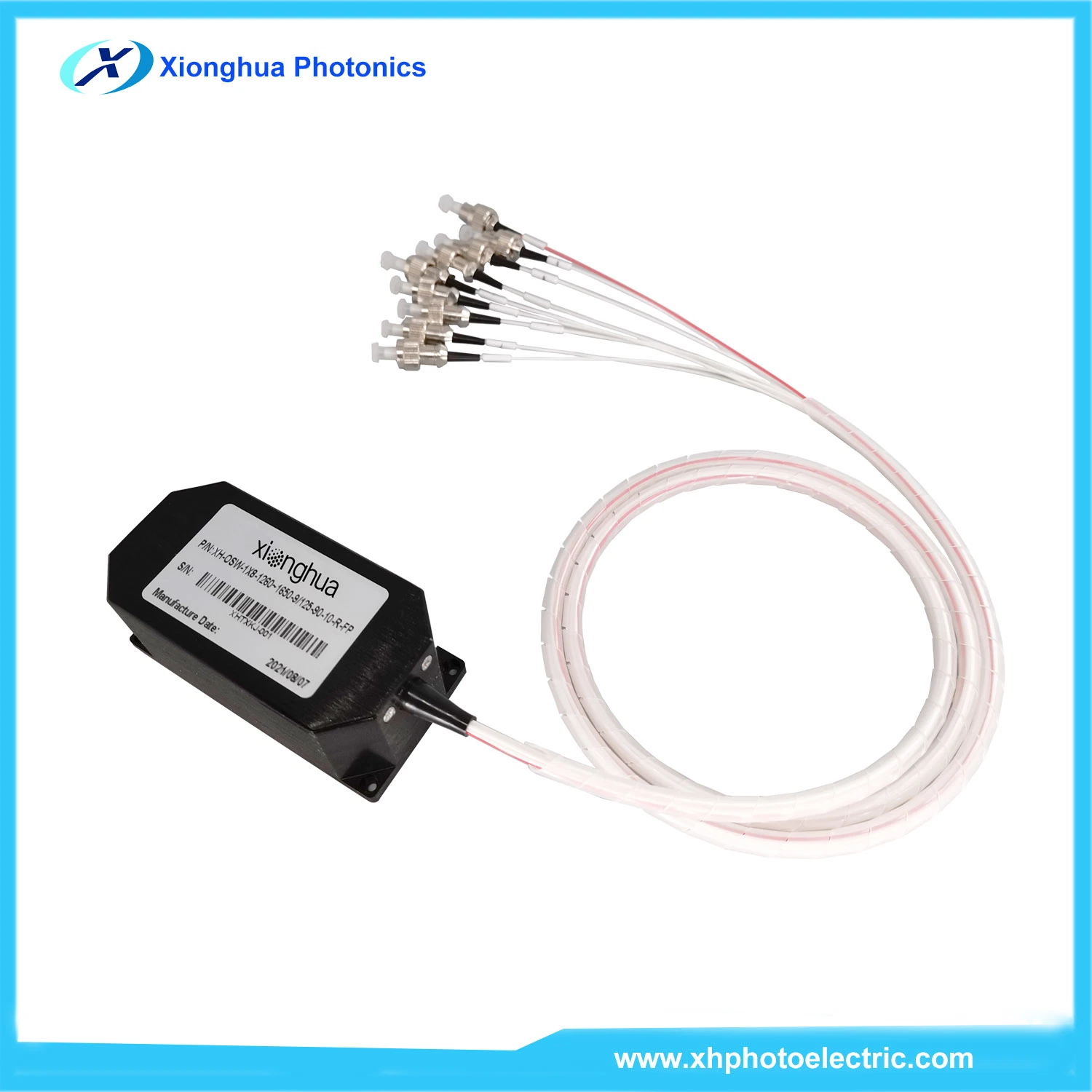 Testing of Fiber Optical Component 1X8 Optical Switch Source Factory Supply