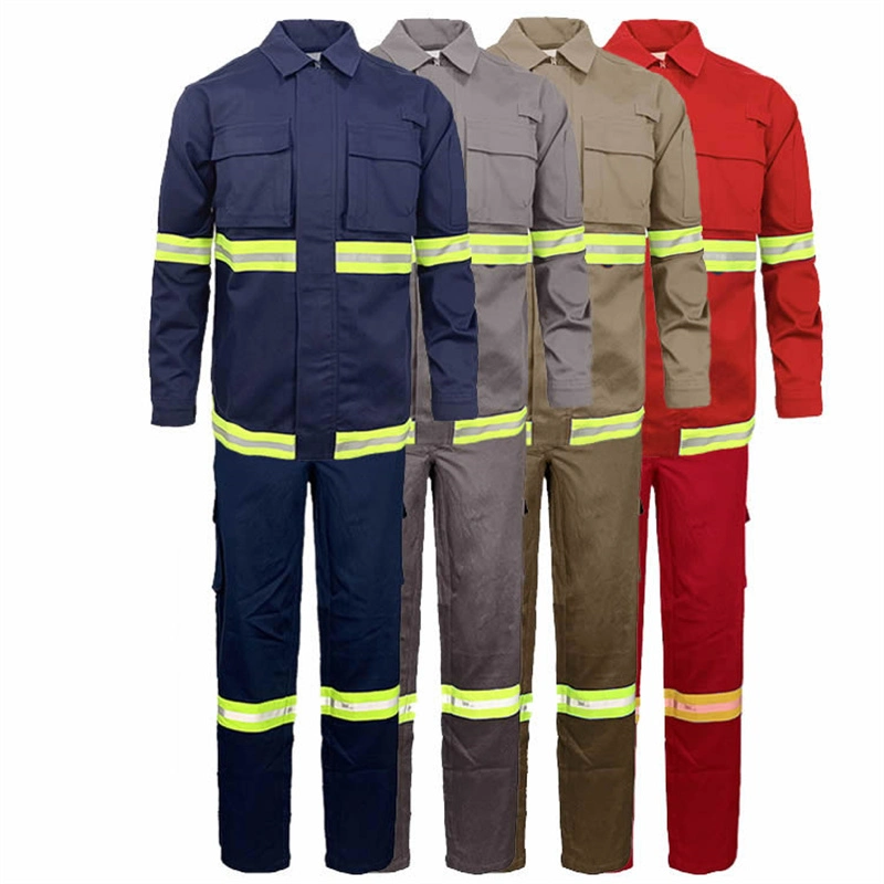 Safety Construction His Vis Protective Anti Fire Twill Bib Jacket Overall Mechanic Workwear Work Wear Coverall for Men