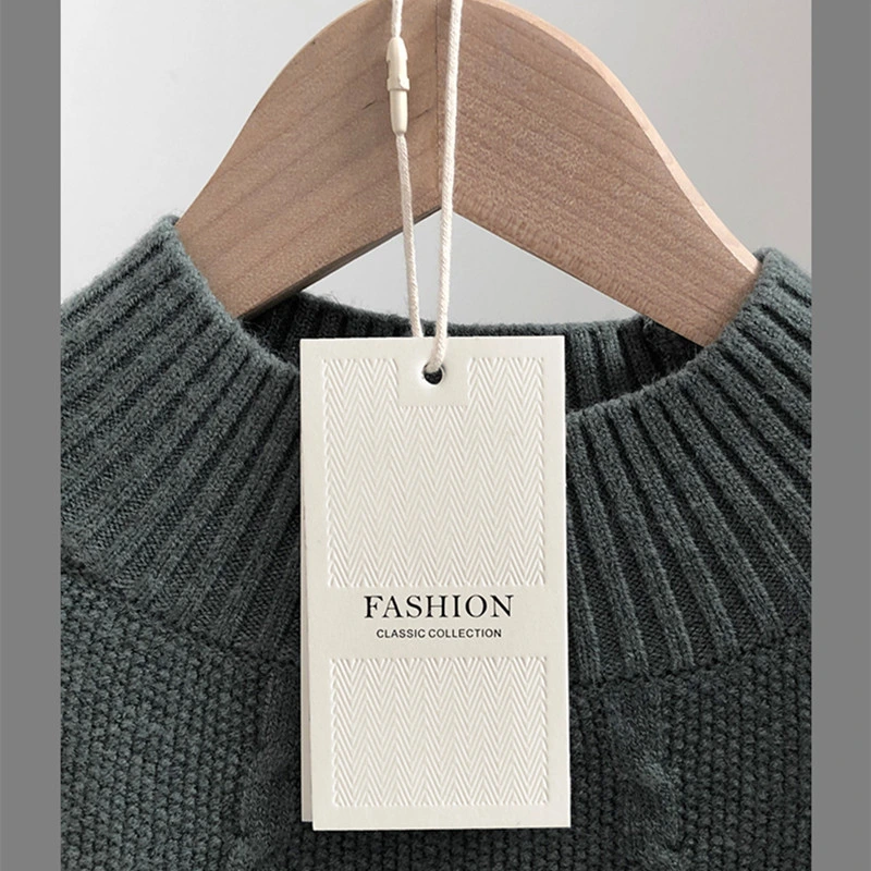 Factory Best Selling Embossed Hang Tag Hang Label Swing Tag for Garment Clothing